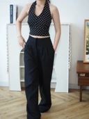 Poka Top Polkadot In Black