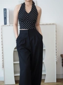 Poka Top Polkadot In Black