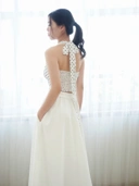 Poka Top Polkadot In White
