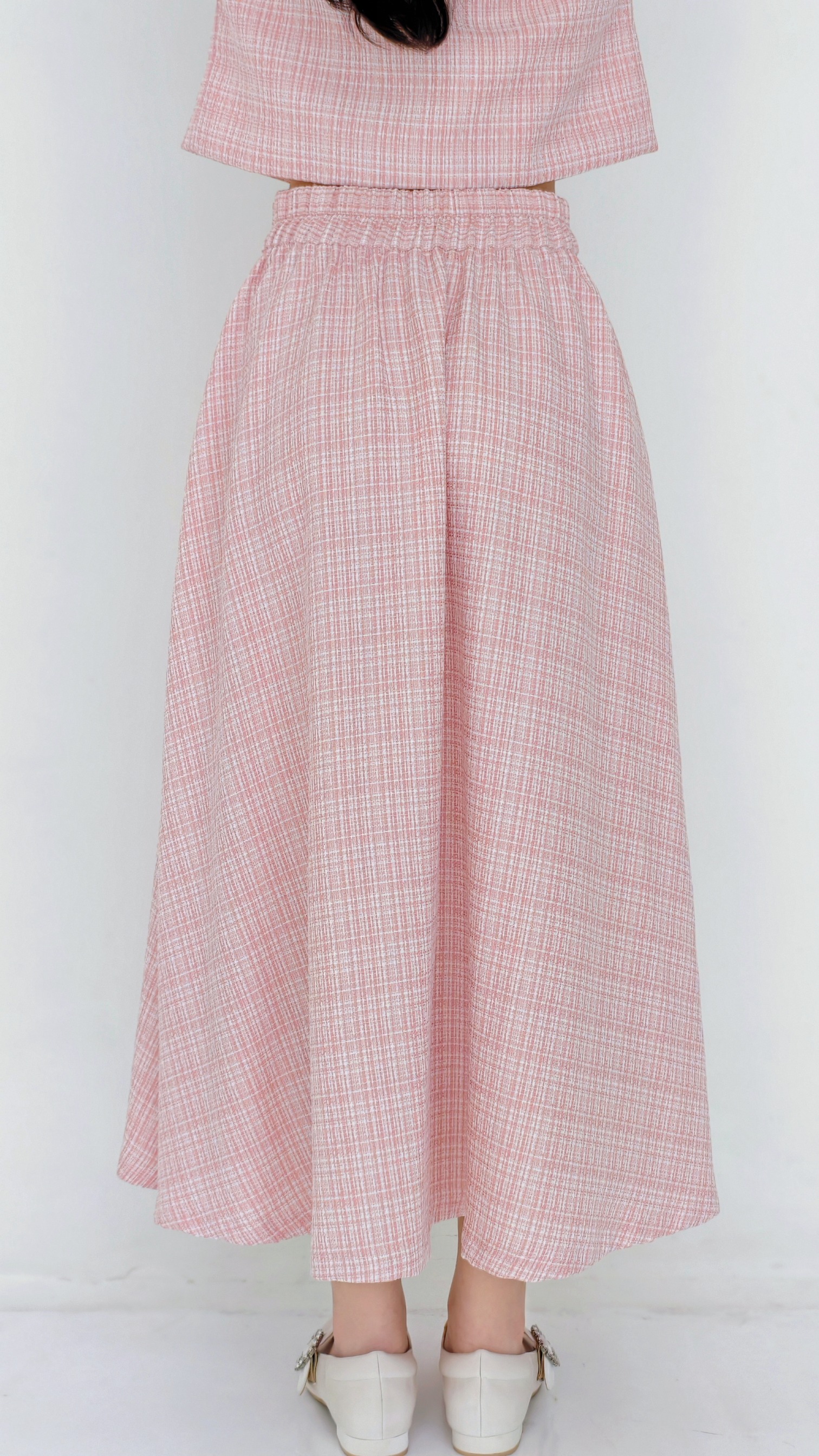 June Pleat Flare In Pink