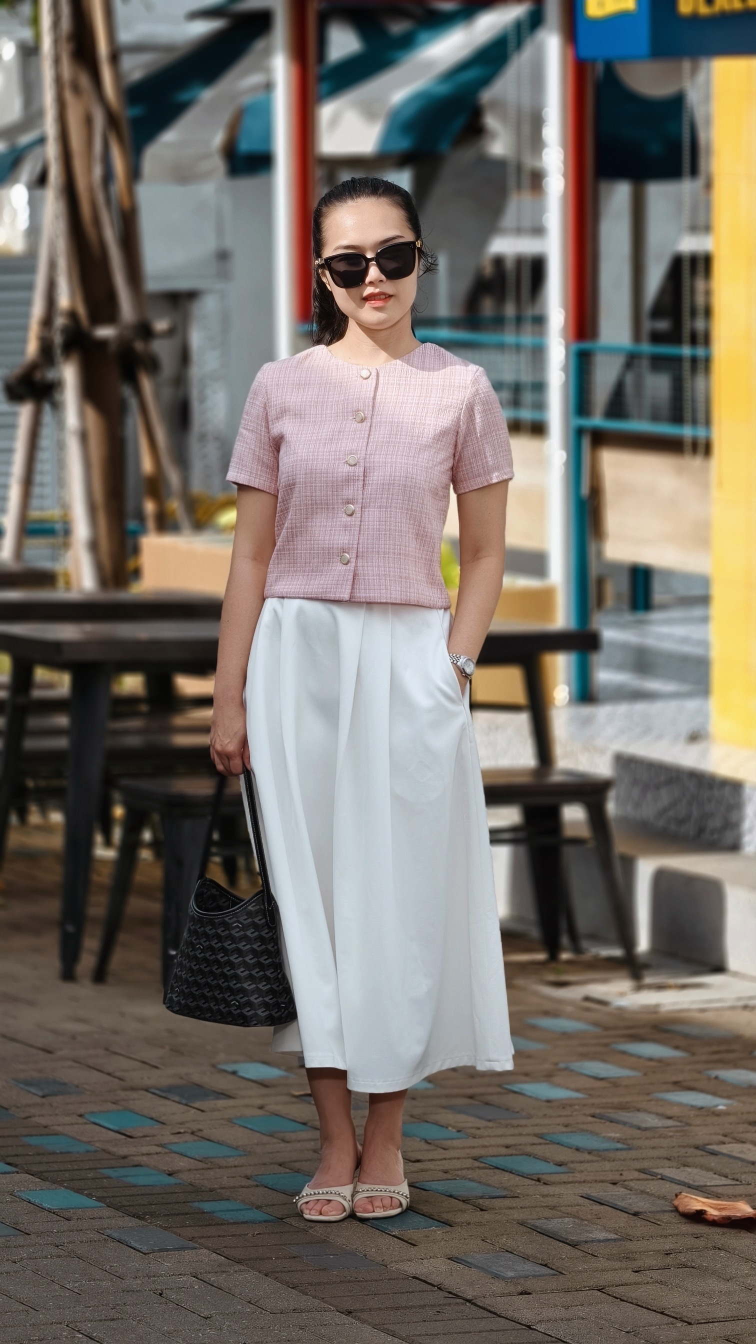 Mai Crop Top Tweed