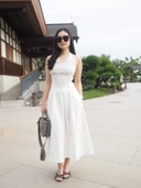 Poka Top Polkadot In White