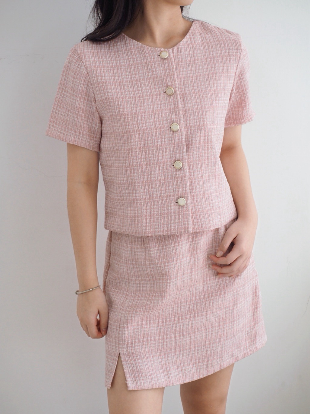 Mai Crop Top Tweed