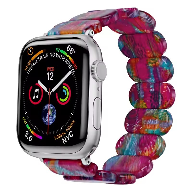 Resin Oval Elastic Bracelet Strap for Apple Watch
