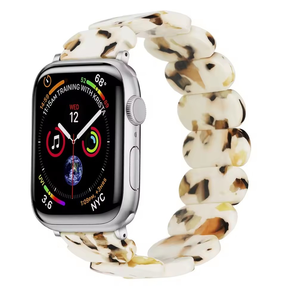 Resin Oval Elastic Bracelet Strap for Apple Watch