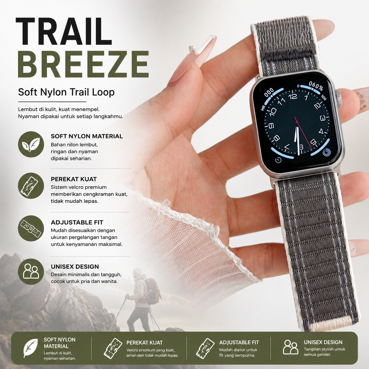Trail Breeze Nylon Strap for Apple Watch