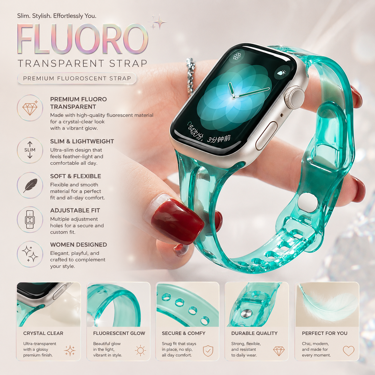 Fluoro Transparent Strap for Apple Watch