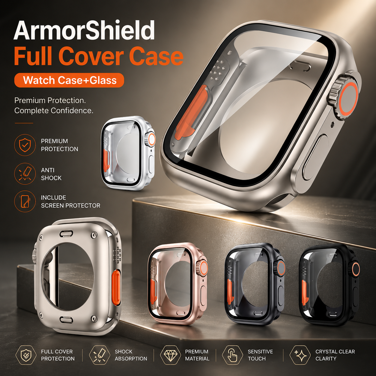 ArmorShield Full Cover Case for Apple Watch