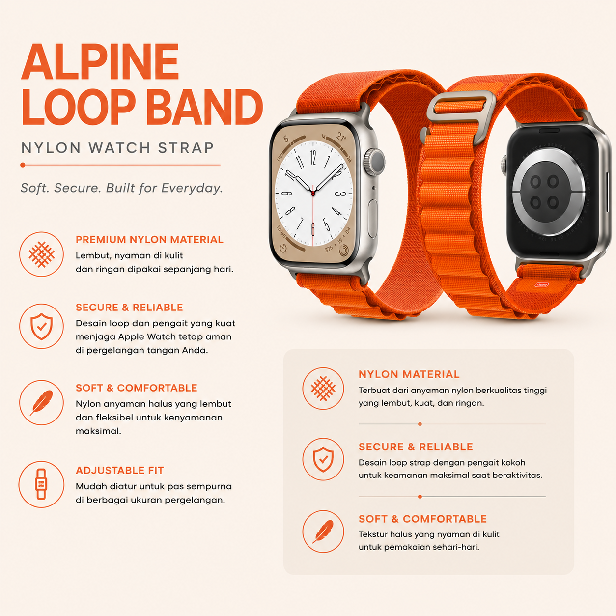 Alpine Loop Nylon Band for Apple Watch