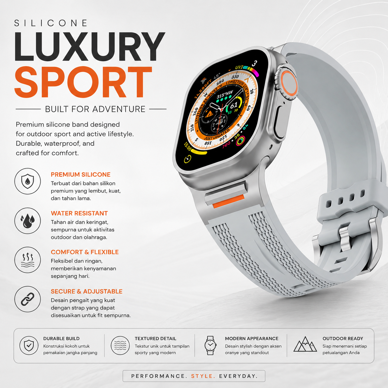 Silicone Luxury Sport Band for Apple Watch