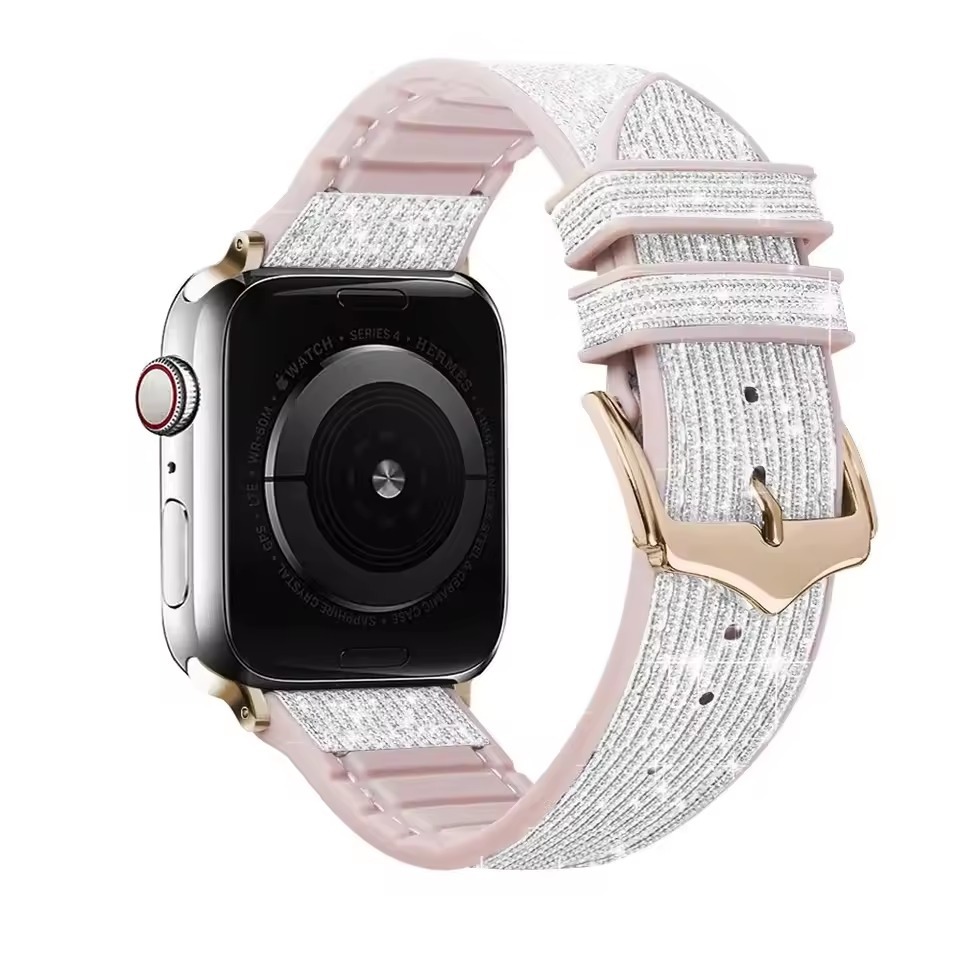 Glistening Glitter Silicone Strap for Apple Watch