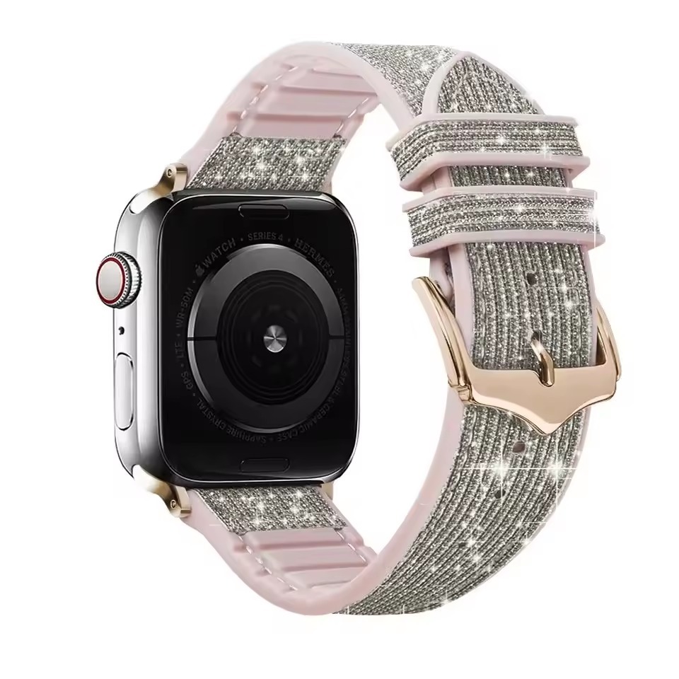 Glistening Glitter Silicone Strap for Apple Watch