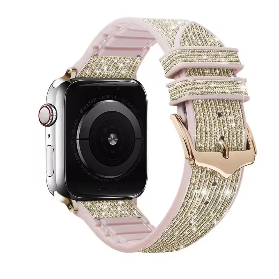 Glistening Glitter Silicone Strap for Apple Watch