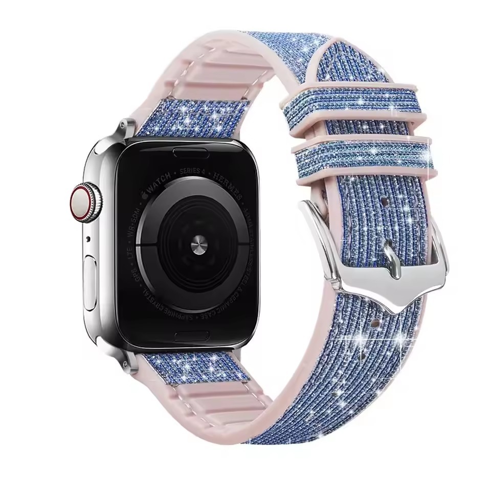 Glistening Glitter Silicone Strap for Apple Watch