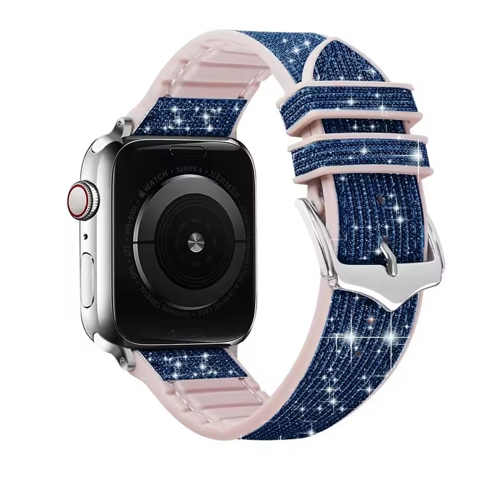 Glistening Glitter Silicone Strap for Apple Watch