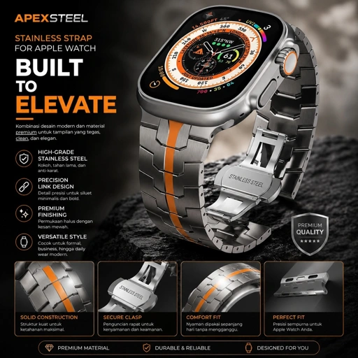 Image of ApexSteel Stainless Strap for Apple Watch