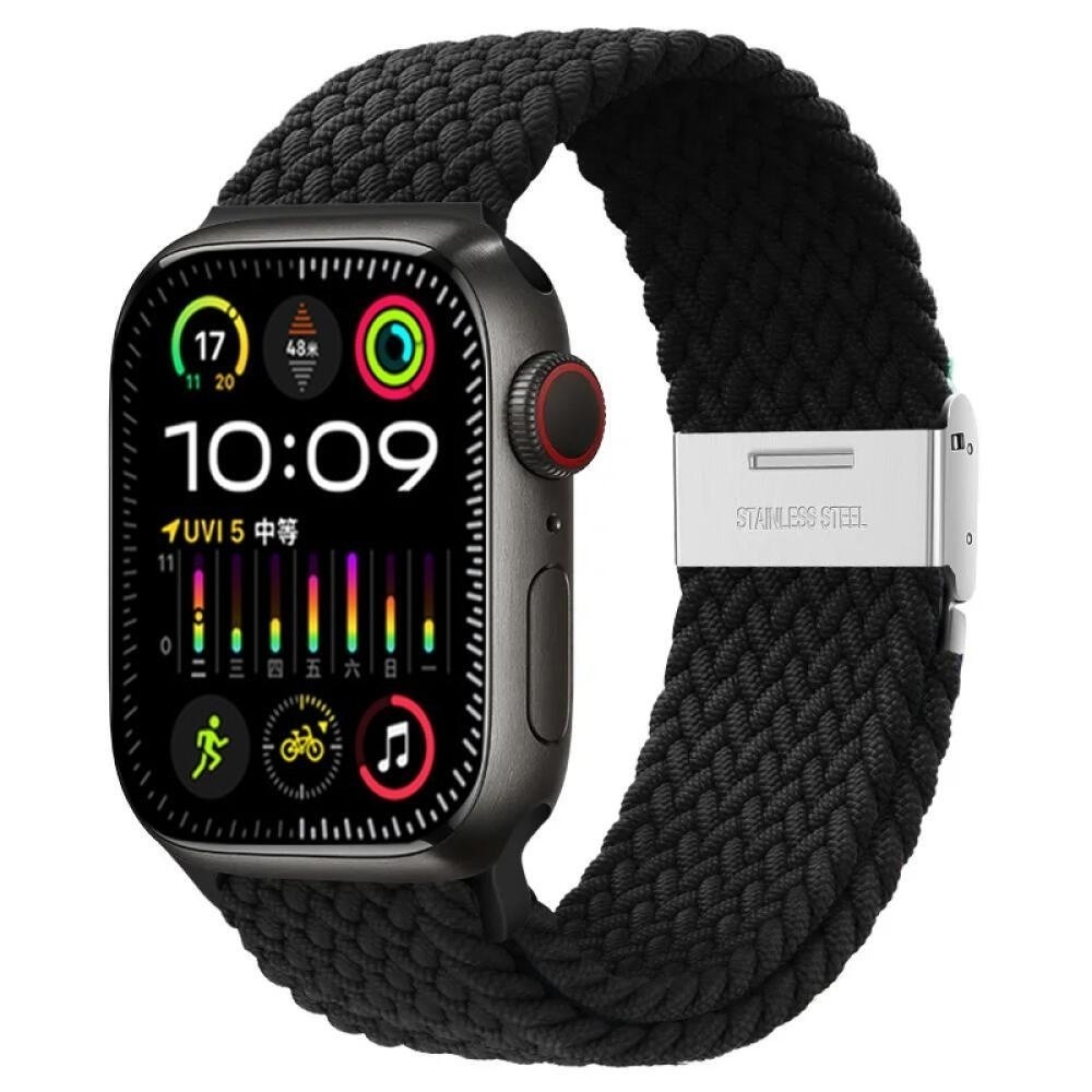 Braided Click-On Scrunchie Strap for Apple Watch