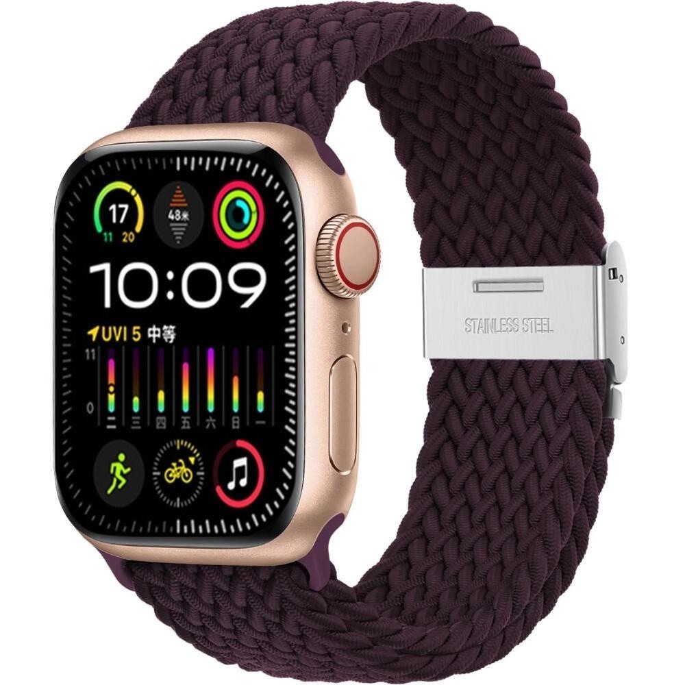 Braided Click-On Scrunchie Strap for Apple Watch