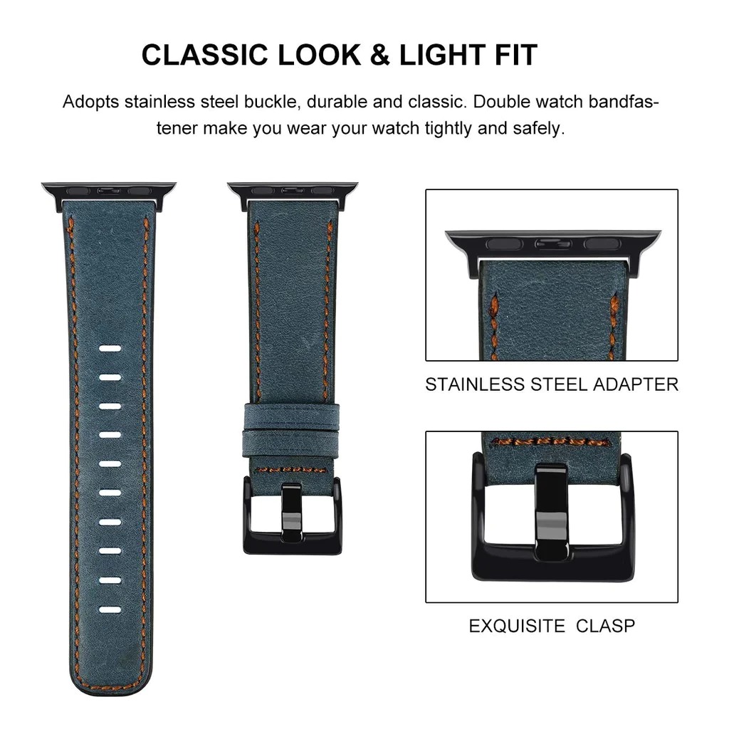 Heritage Classic Leather Strap For Apple Watch