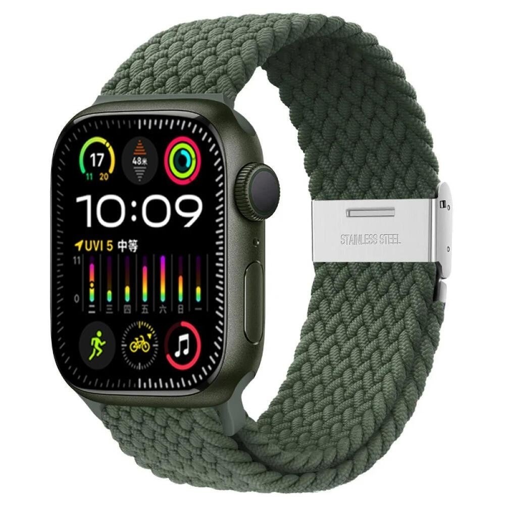Braided Click-On Scrunchie Strap for Apple Watch