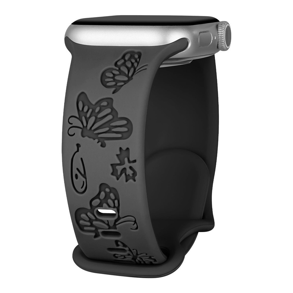 Butterfly Two Tone Engraved Strap for Apple Watch