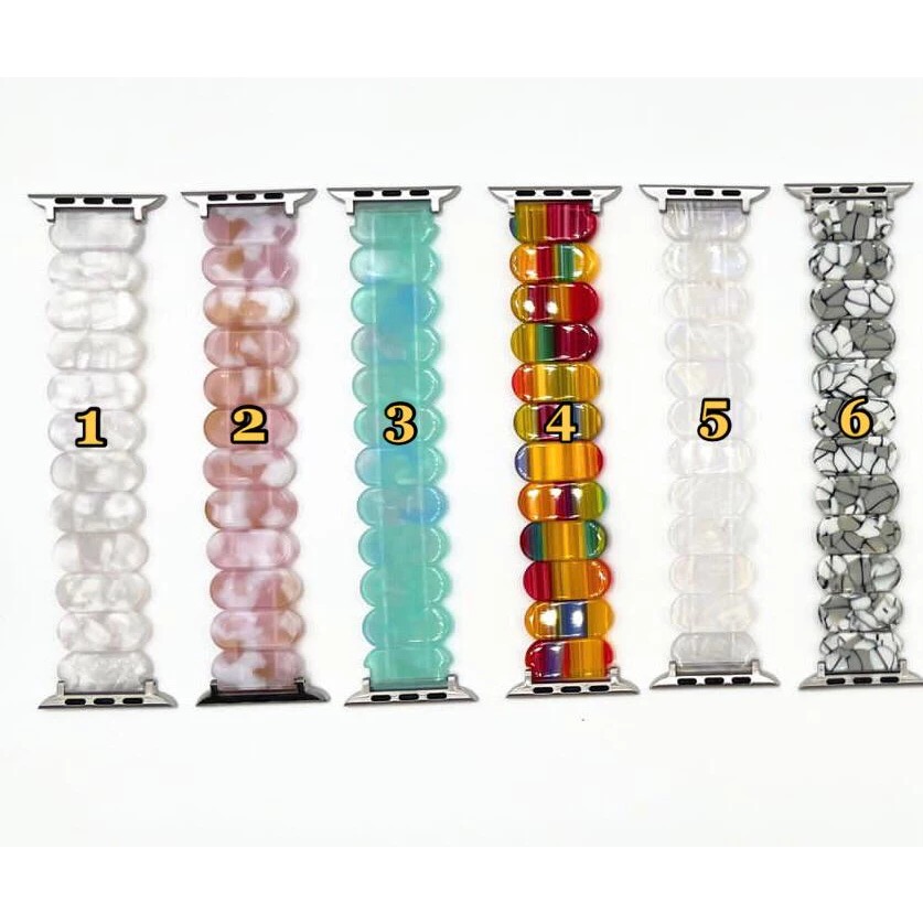 Resin Oval Elastic Bracelet Strap for Apple Watch