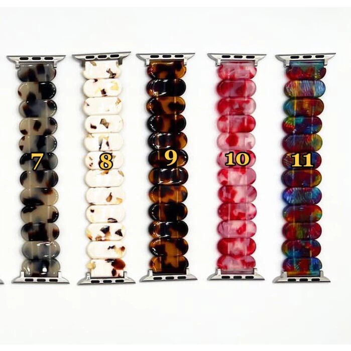 Resin Oval Elastic Bracelet Strap for Apple Watch