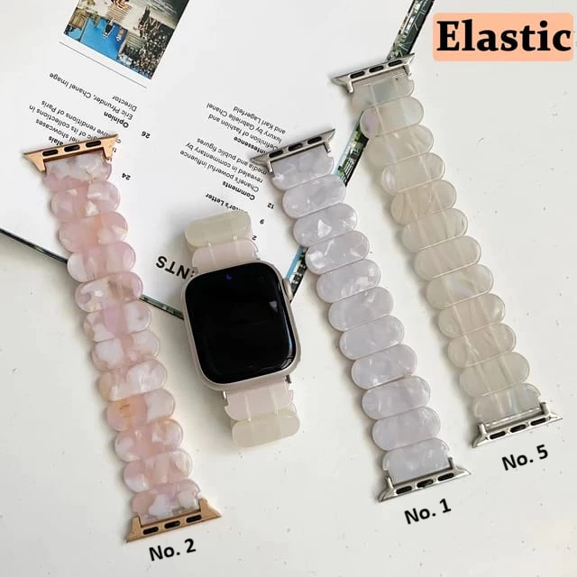 Resin Oval Elastic Bracelet Strap for Apple Watch