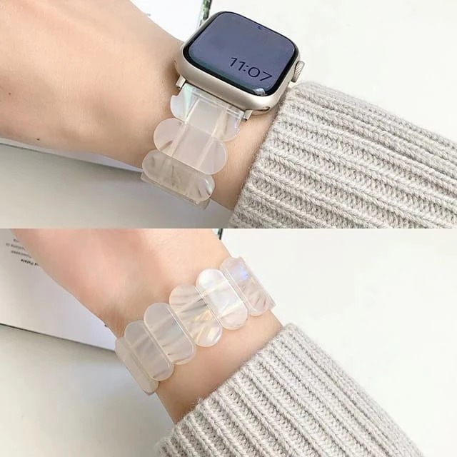 Resin Oval Elastic Bracelet Strap for Apple Watch
