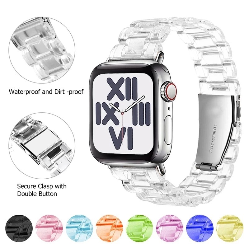 Glassy Resin Transparent Strap For Apple Watch