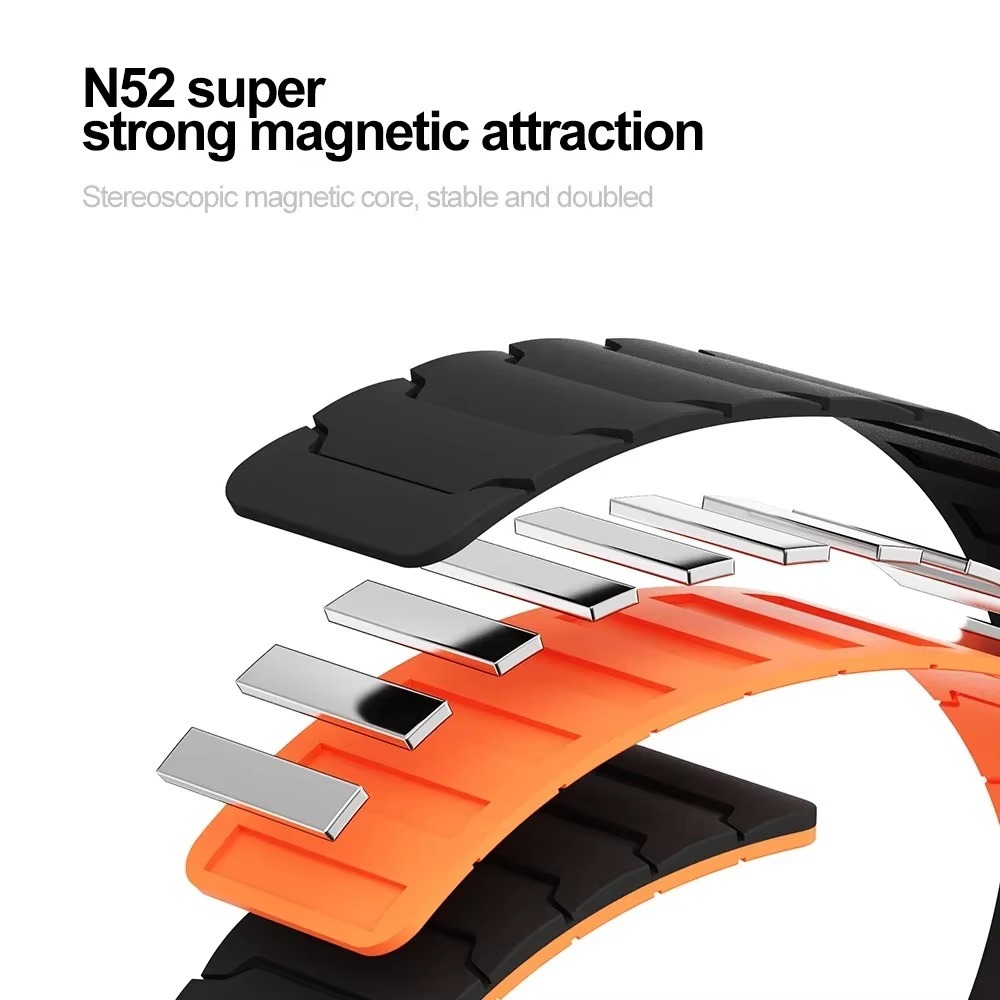 SnapLux Magnetic Silicone Strap For Apple Watch