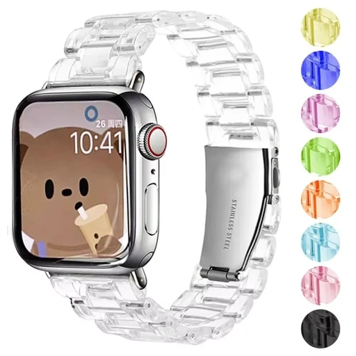 Image of Glassy Resin Transparent Strap For Apple Watch