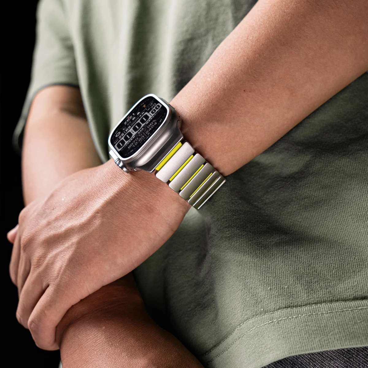 TitanForge Two-Tone Titanium Band for Apple Watch