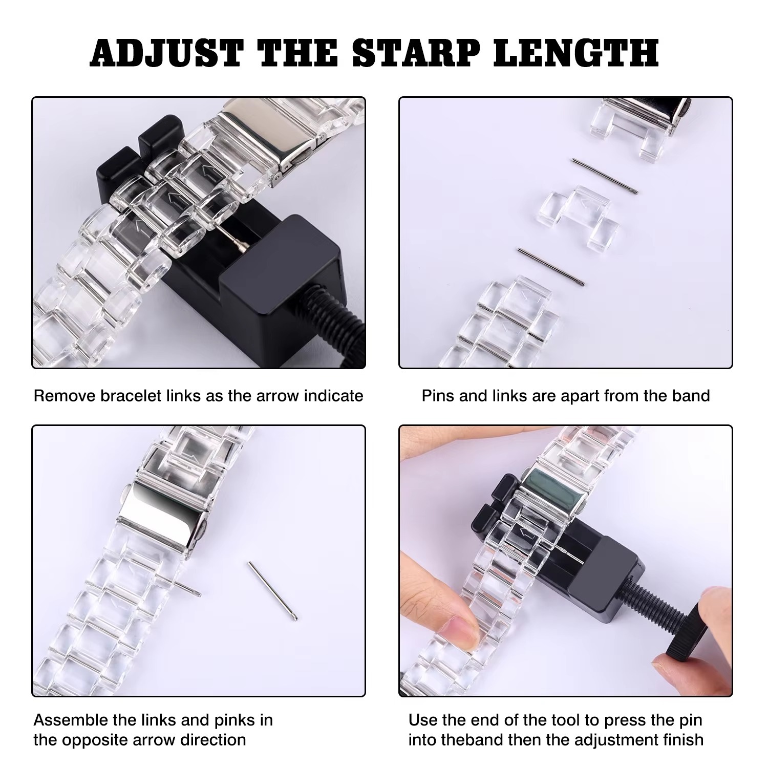 Glassy Resin Transparent Strap For Apple Watch