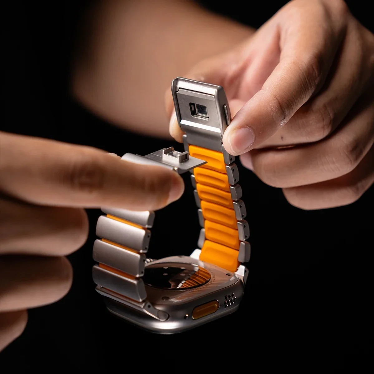 TitanForge Two-Tone Titanium Band for Apple Watch