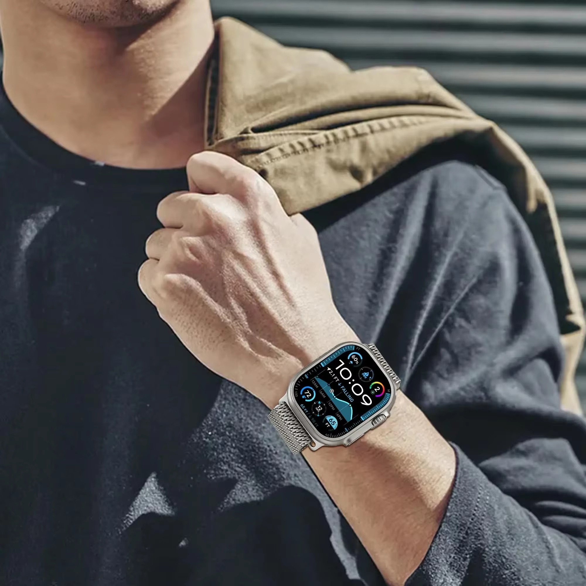 SnapLock Mesh Milanese Stainless Steel Strap for Apple Watch