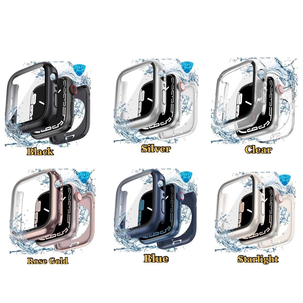 Protective HardCase with Tempered Glass for Apple Watch