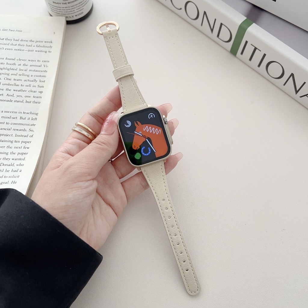 SlimAura Leather Strap for Apple Watch