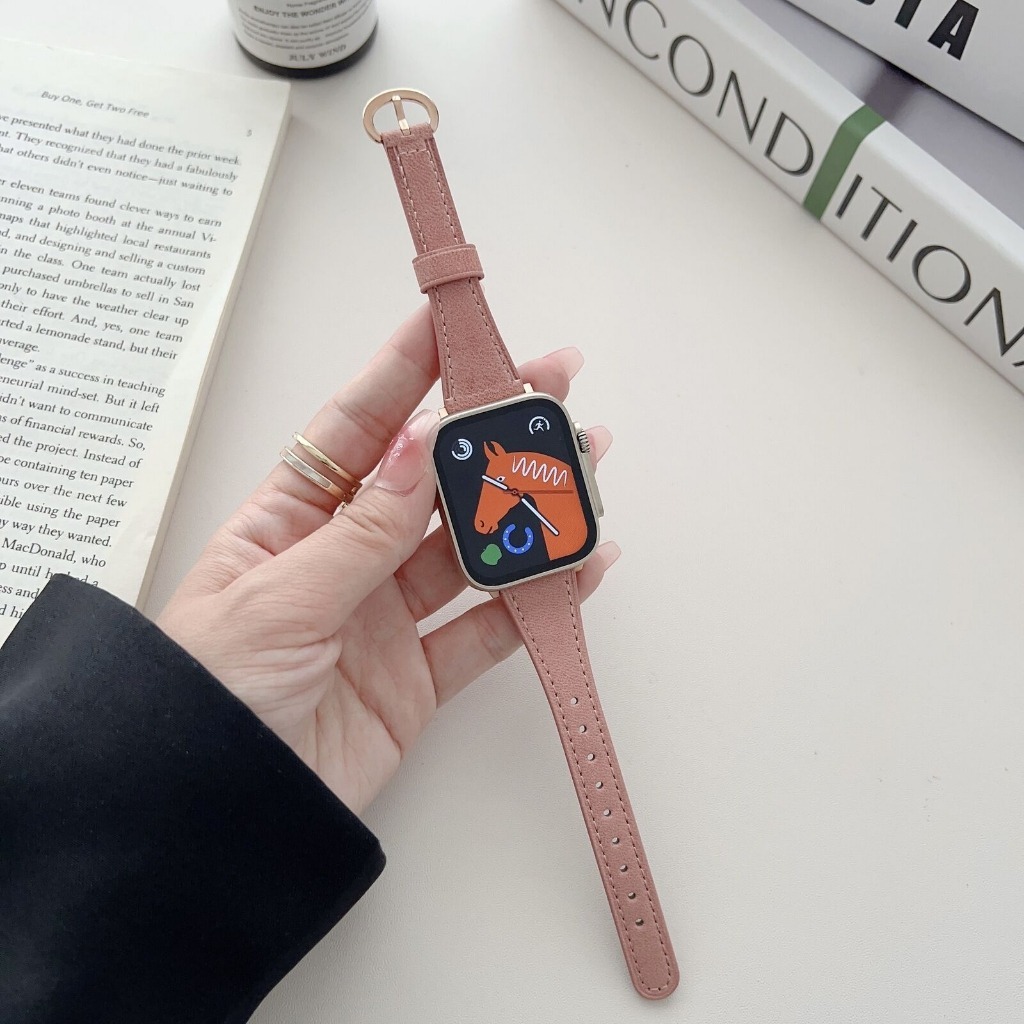 SlimAura Leather Strap for Apple Watch