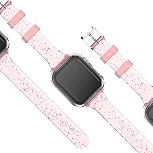 Image of Glitter Sparkling Slim Transparent Band for Apple Watch