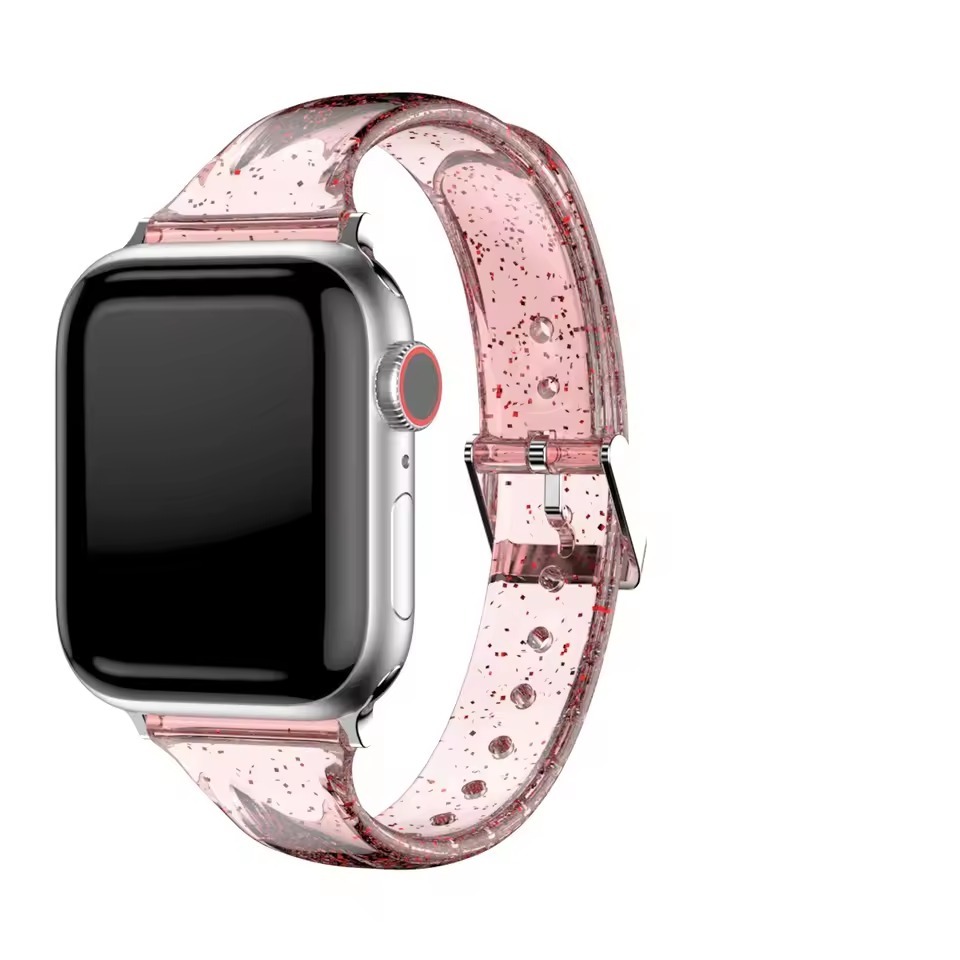 Glitter Sparkling Slim Transparent Band for Apple Watch
