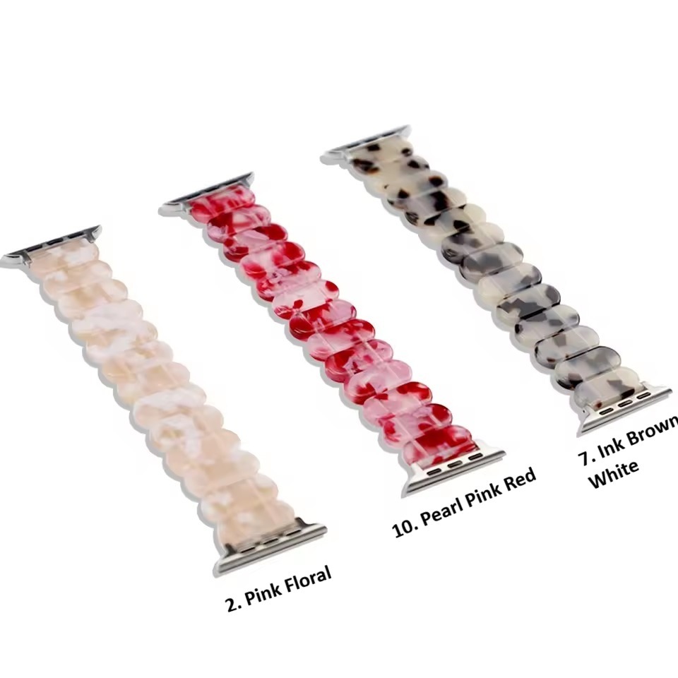 Resin Oval Elastic Bracelet Strap for Apple Watch