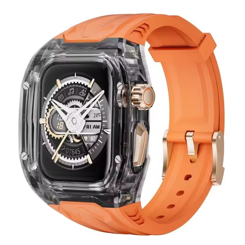 Crystal Sport StrapCase Transparent Silicone Set for Apple Watch