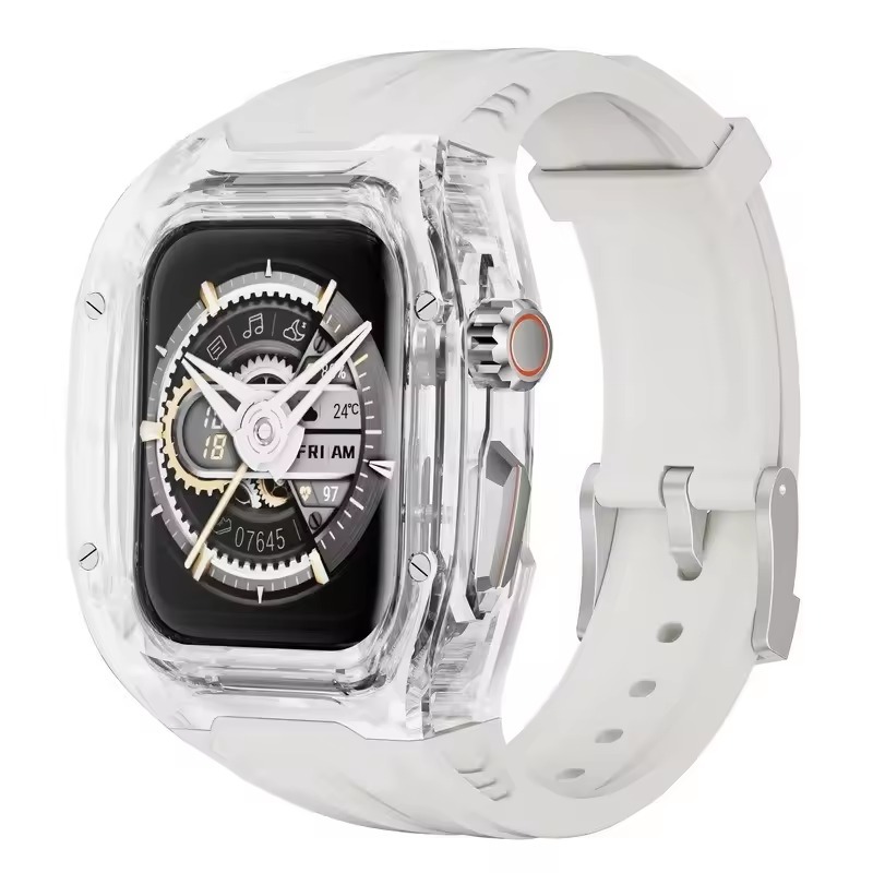 Crystal Sport StrapCase Transparent Silicone Set for Apple Watch