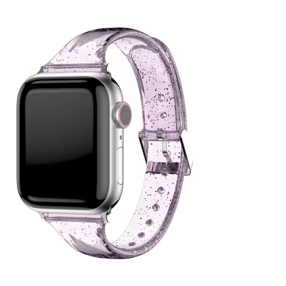 Glitter Sparkling Slim Transparent Band for Apple Watch