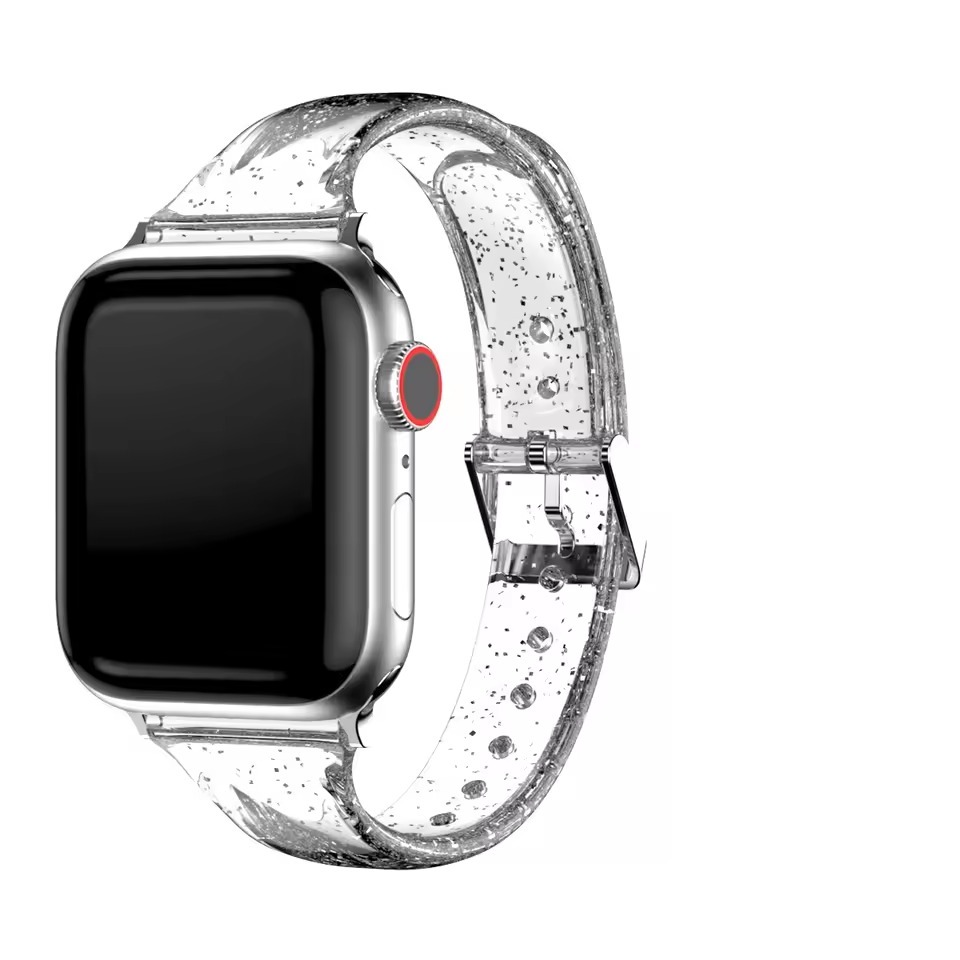 Glitter Sparkling Slim Transparent Band for Apple Watch