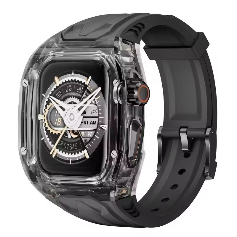 Crystal Sport StrapCase Transparent Silicone Set for Apple Watch