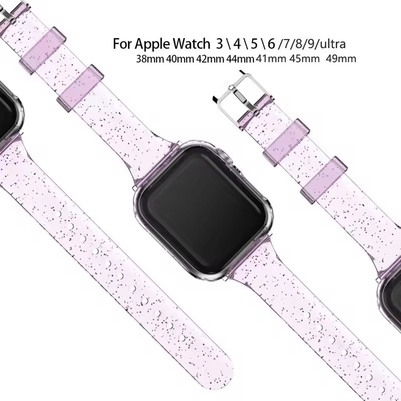 Glitter Sparkling Slim Transparent Band for Apple Watch