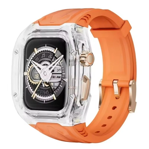 Image of Crystal Sport StrapCase Transparent Silicone Set for Apple Watch 