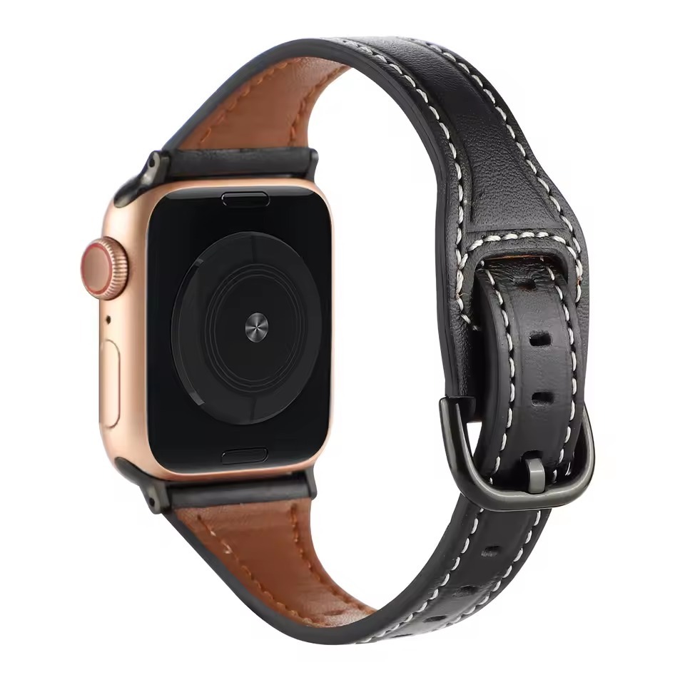 Ateelage Women Slim Leather Strap for Apple Watch